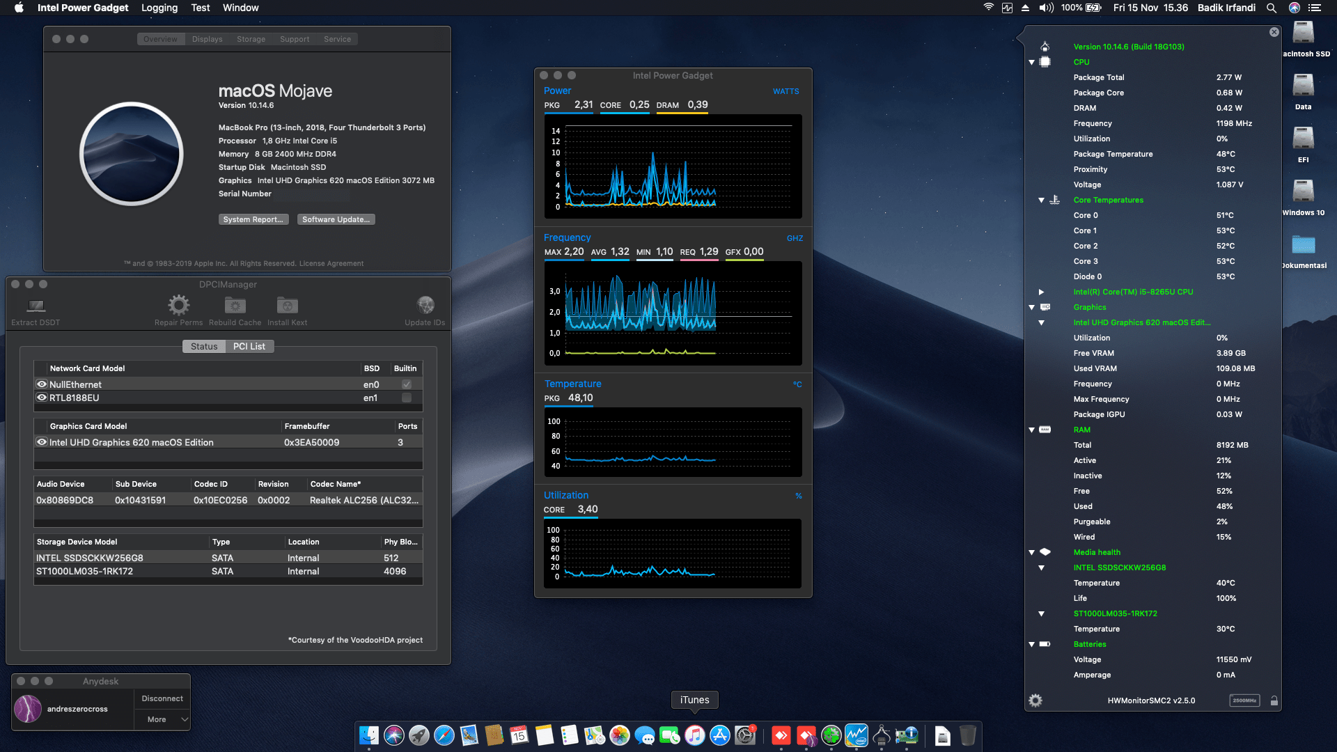 Success Hackintosh macOS Mojave 10.14.6 Build 18G103 at Asus VivoBook S14 S430FN